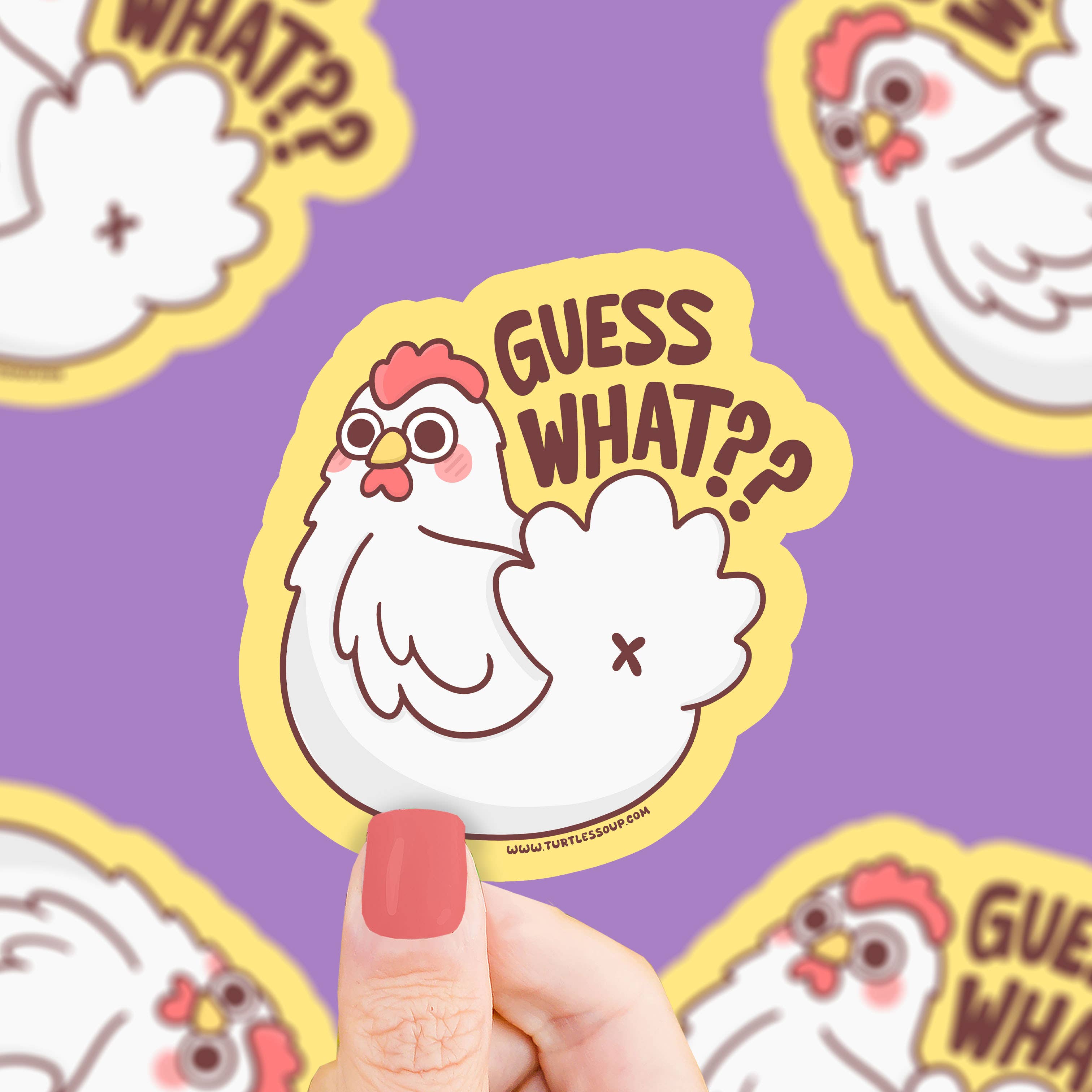 Guess What Chicken Butt Vinyl Sticker – Runamuck Workshop