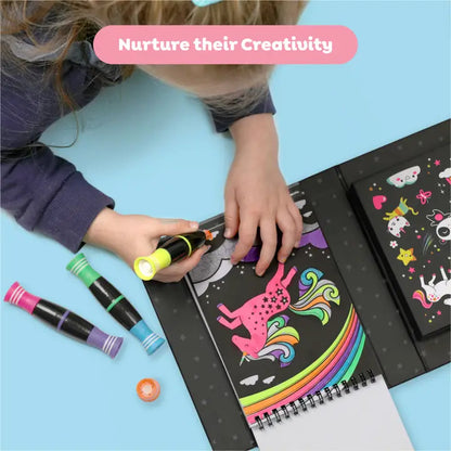 Neon Coloring Set - Unicorns and Friends