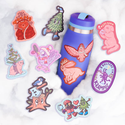 Mooning Snowman, Booty, Snow, Holiday, Vinyl Sticker