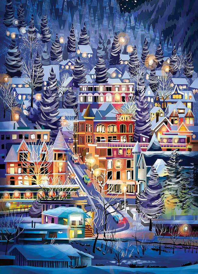 Ski Town 500pc puzzle