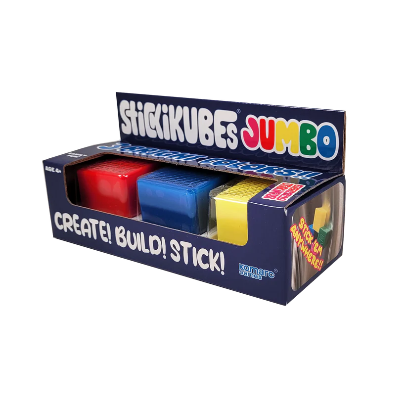 StikiKubes Jumbo 3-Pack (Red, Yellow, Blue)
