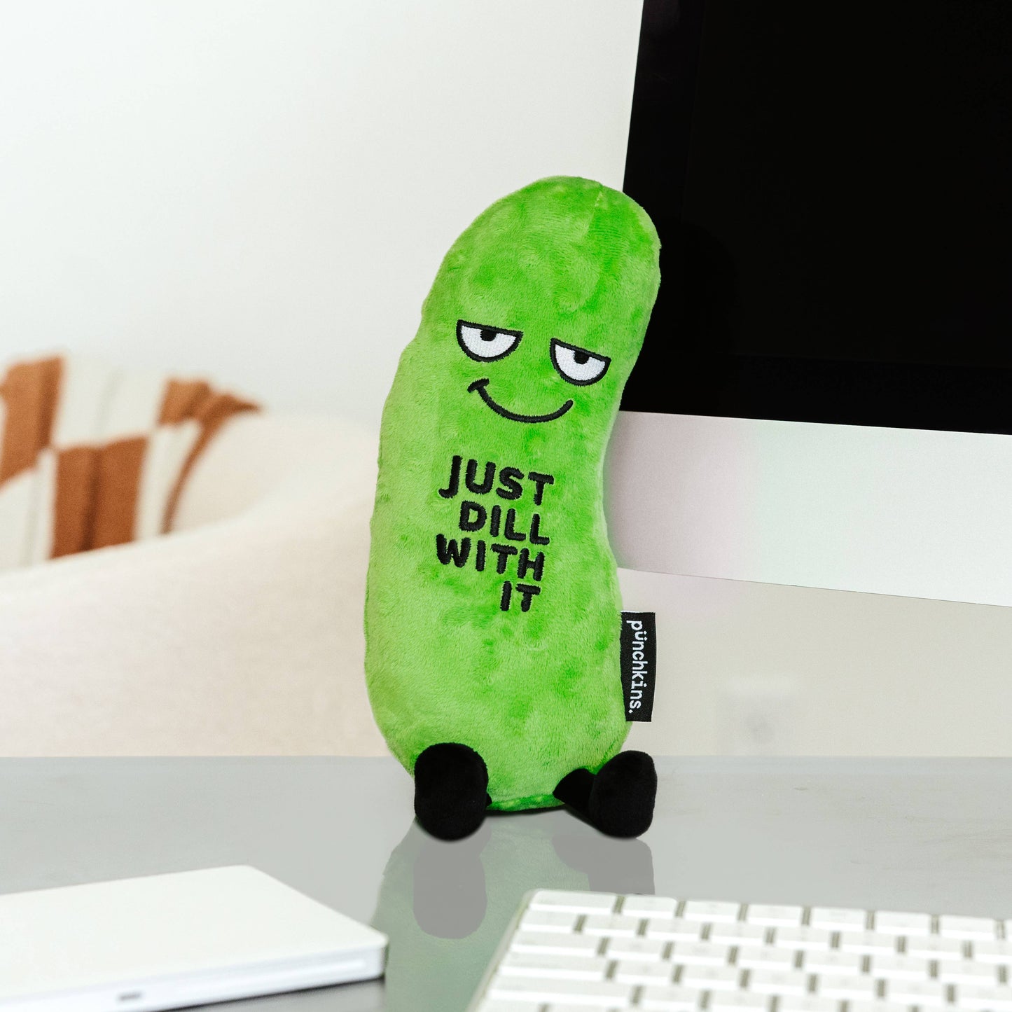 Just Dill With It Pickle Plushie, Big Dill, Funny Gift