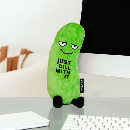 Just Dill With It Pickle Plushie, Big Dill, Funny Gift