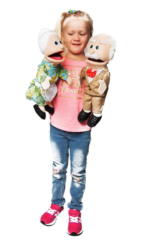Silly Puppets Pops, Grandpa, Peach Skin (14")