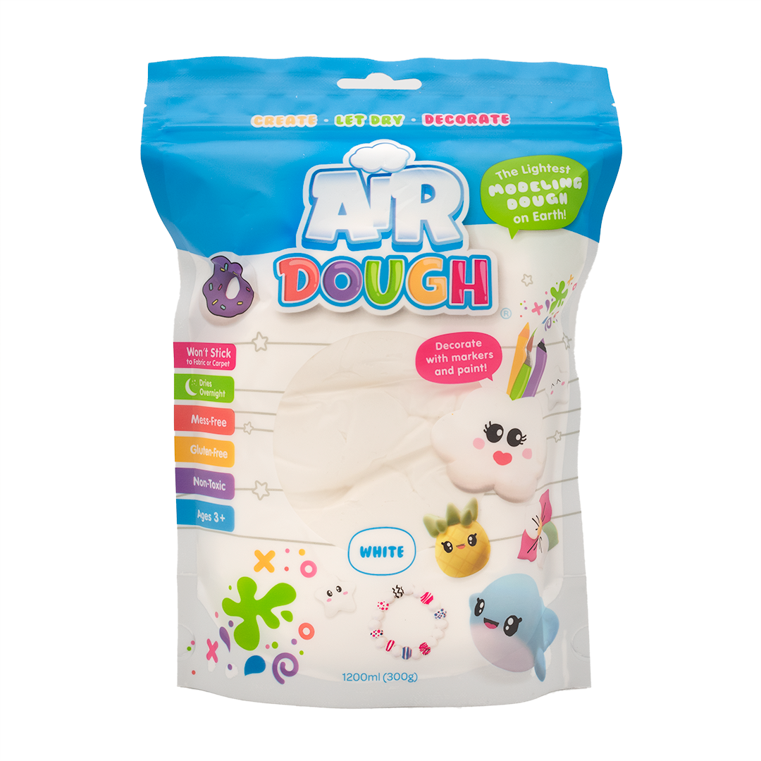Air Dough - White, Air Dry, Ultra Light,  Modeling Clay