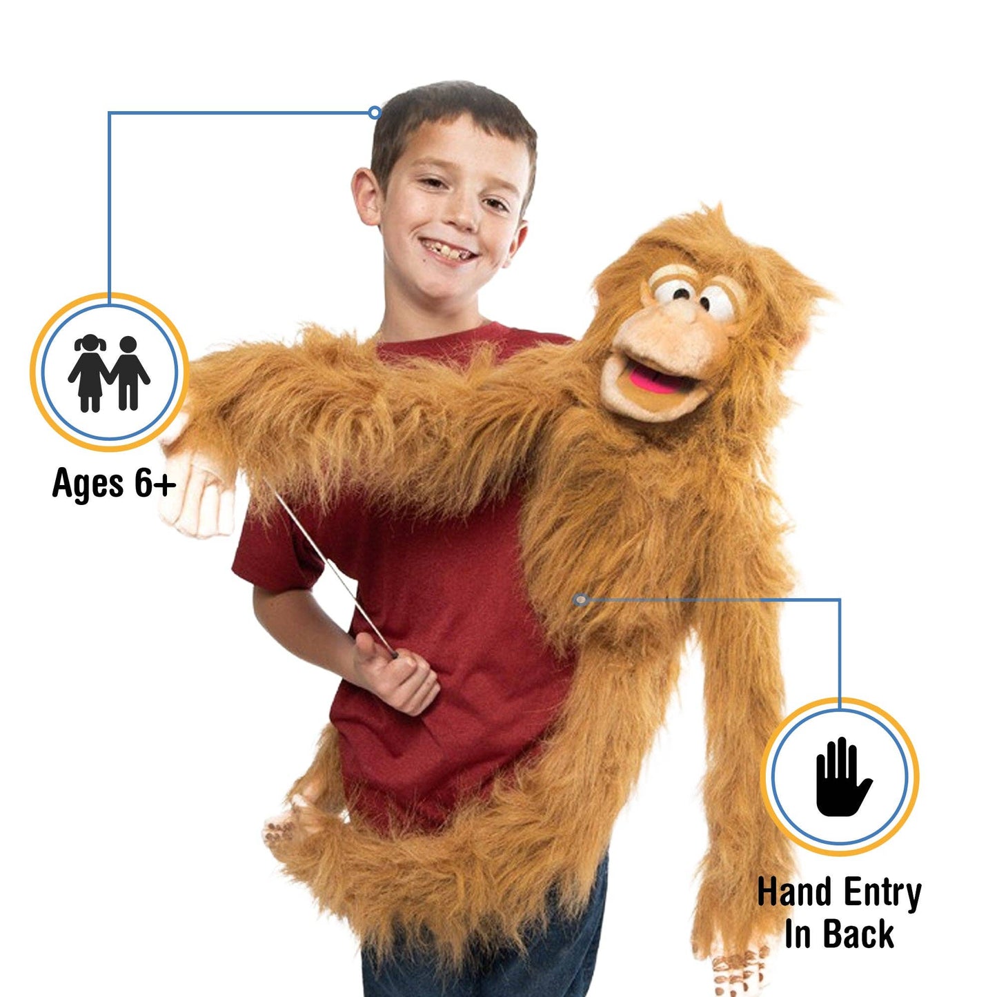 Silly Puppets Monkey, Wrap Around (38")