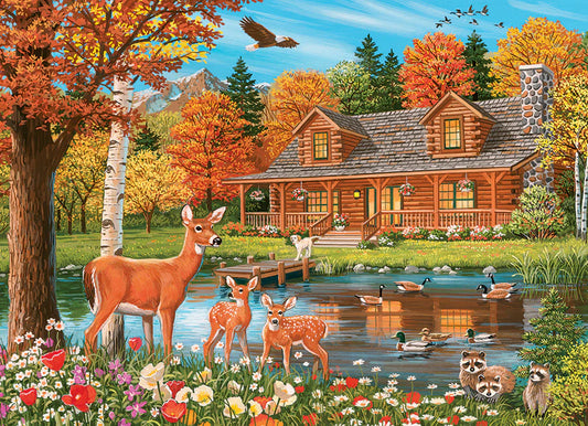 Family Puzzle - Cottage Pond 350 pcs (Cobble Hill #47036)