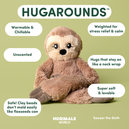 Hugimals Hugaround - Sawyer Weighted Sloth Plush