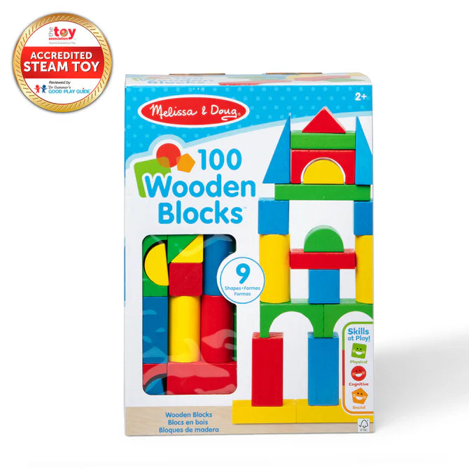 Melissa and Doug - 100 Wood Blocks Set