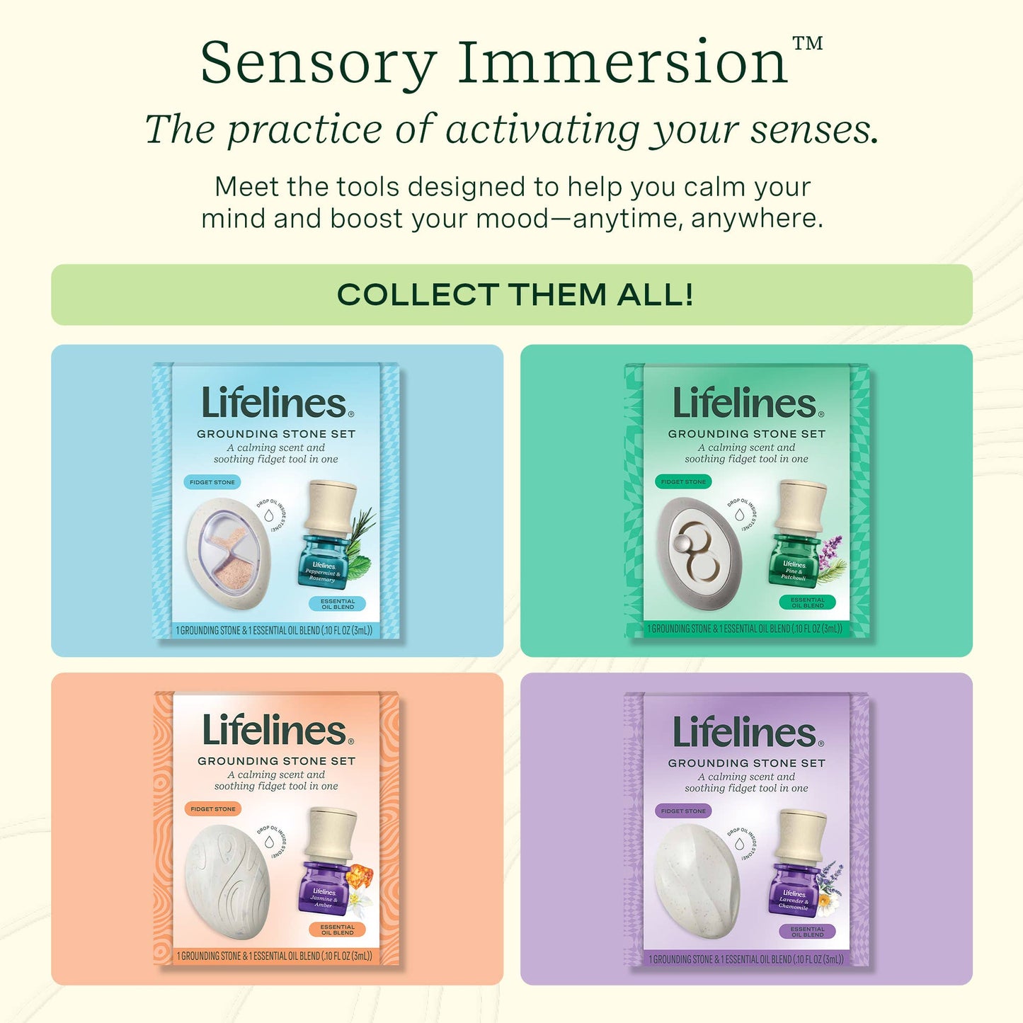 Grounding Stone Set - Peppermint & Rosemary