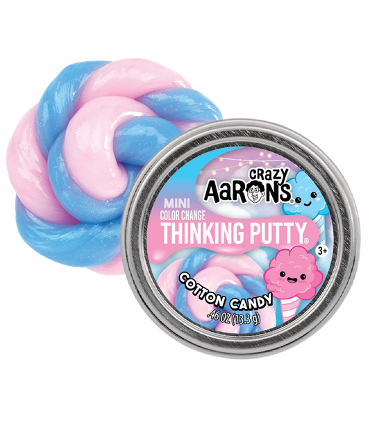 Crazy Aaron's Mini Cotton Candy - 2" Thinking Putty Tin