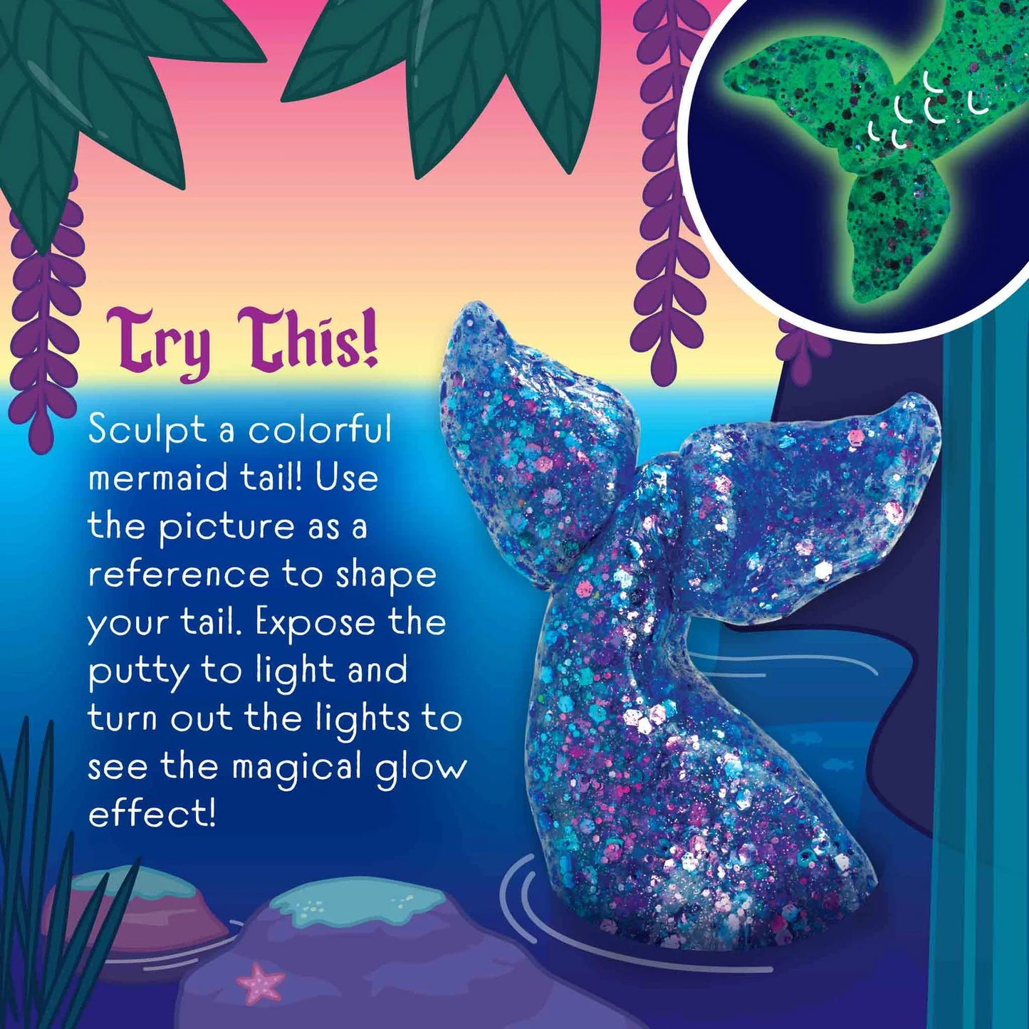 Crazy Aaron's Glowbrights® Thinking Putty - Mermaid Tale
