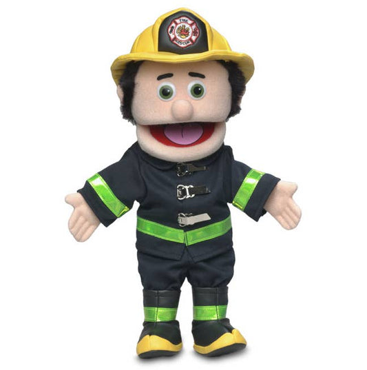 Silly Puppets Fireman, Peach Skin (14")