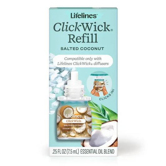 Lifelines® ClickWick™ Salted Coconut Refill - For Candle/Plant/Shower Diffusers