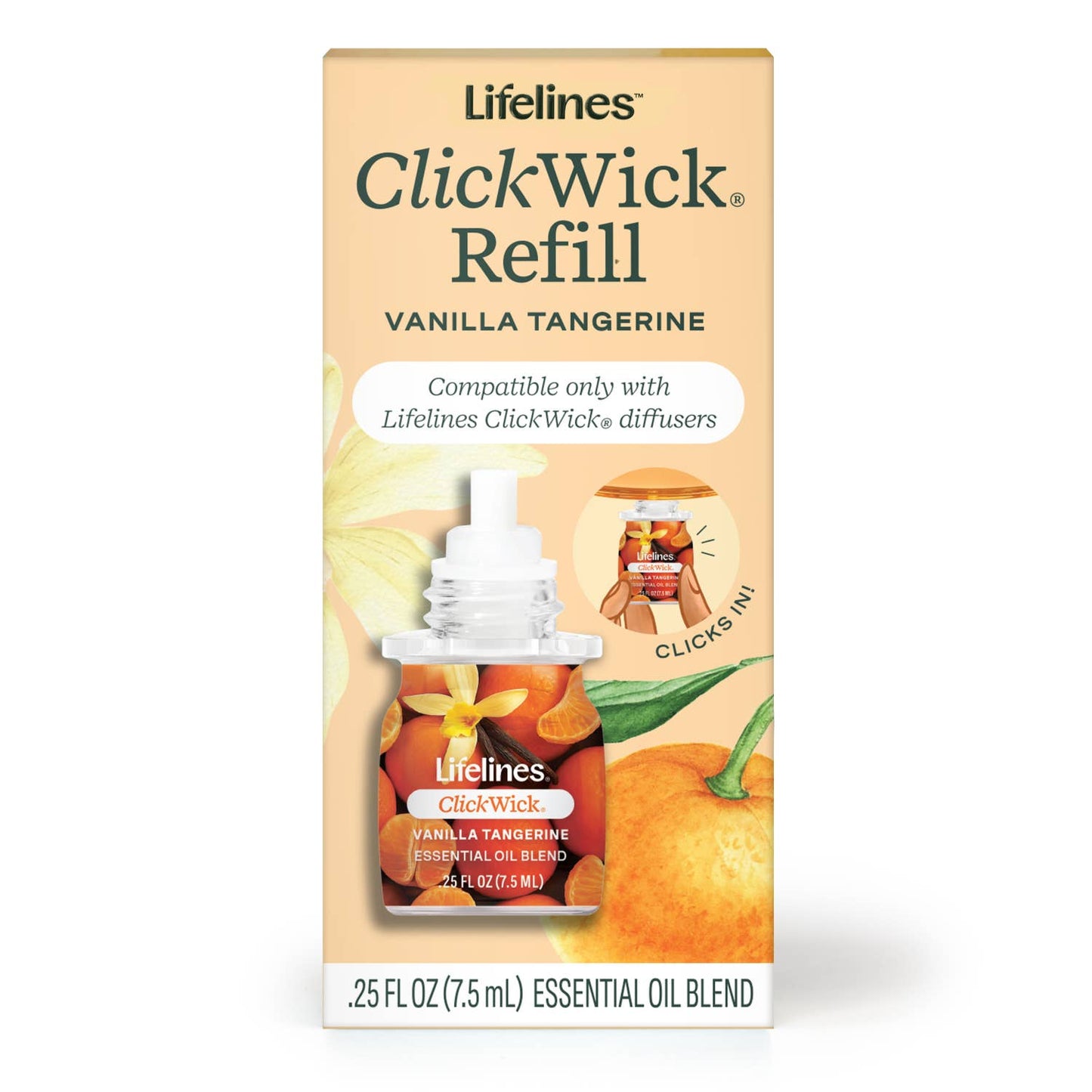 ClickWick™ Vanilla Tangerine Refill - For Candle/Plant/Shower Diffusers