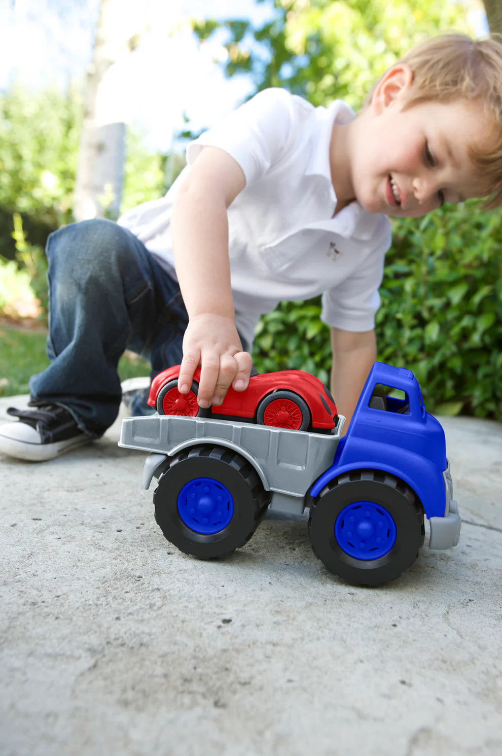 Green Toys™ Flatbed Truck & Race Car