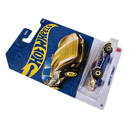 Hot Wheels Corvette Stingray **Chase** - Blue and Gold 2026 Edition
