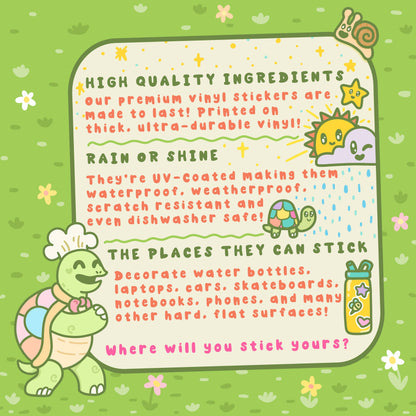 Turtley Awesome Die Cut Waterproof Vinyl Sticker