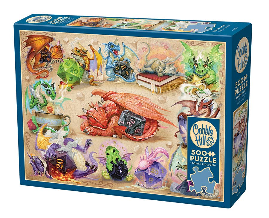 D20 Dragons by Jacob Walker - 500 Piece Puzzle