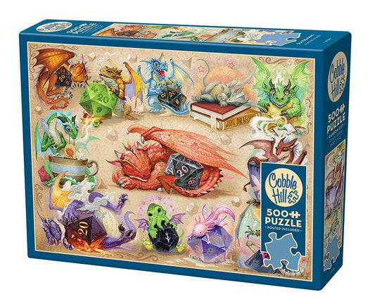 D20 Dragons by Jacob Walker - 500 Piece Puzzle