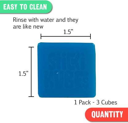 StikiKubes Jumbo 3-Pack (Red, Yellow, Blue)