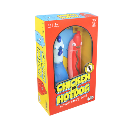 Chicken vs Hotdog Flip & Stick Action Party Game