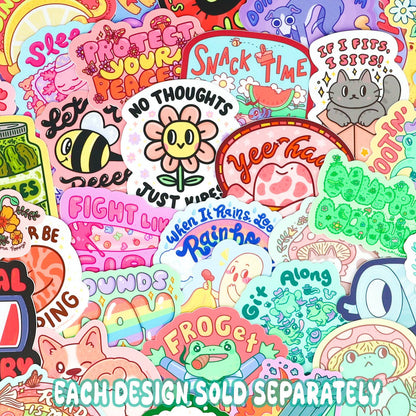 Chill Out Capybara Bath Vinyl Sticker