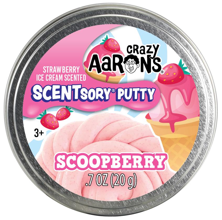 Crazy Aaron's SCENTsory Scoopberry Thinking Putty – 2.75" Tin