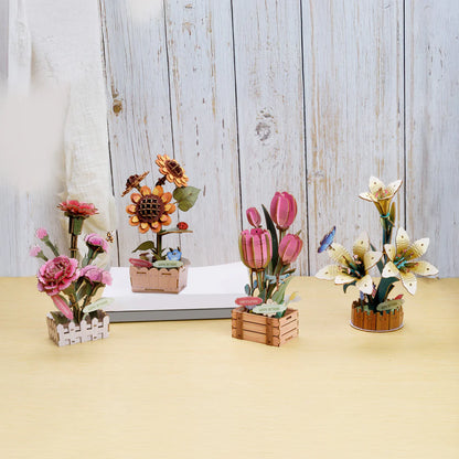 Hands Craft | Pink Tulip Bloom Set