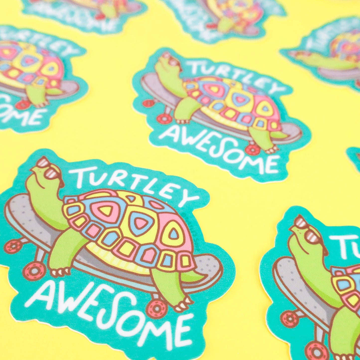Turtley Awesome Die Cut Waterproof Vinyl Sticker