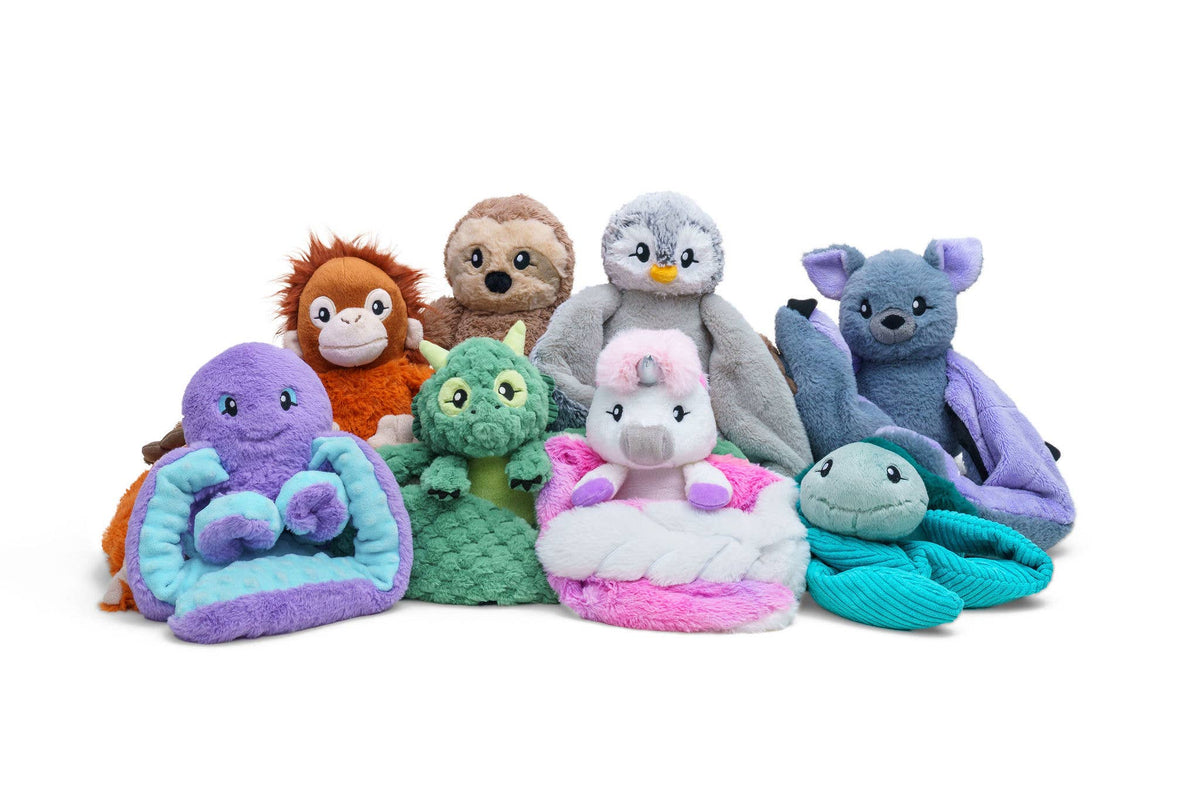 Hugimals Hugaround Indigo Weighted Octopus Plush