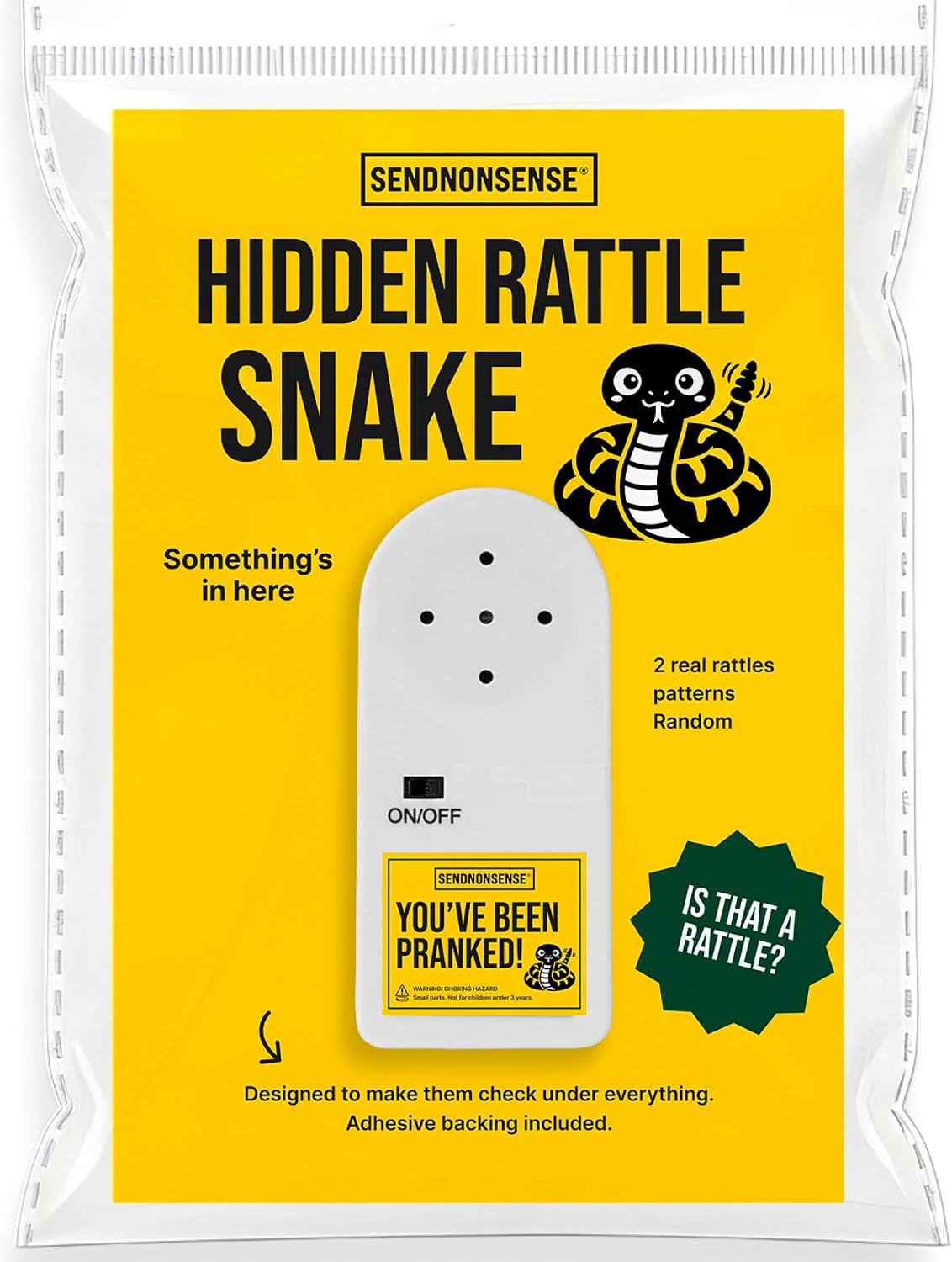 Hidden Rattlesnake Prank Device – Realistic Rattling Gag Gift