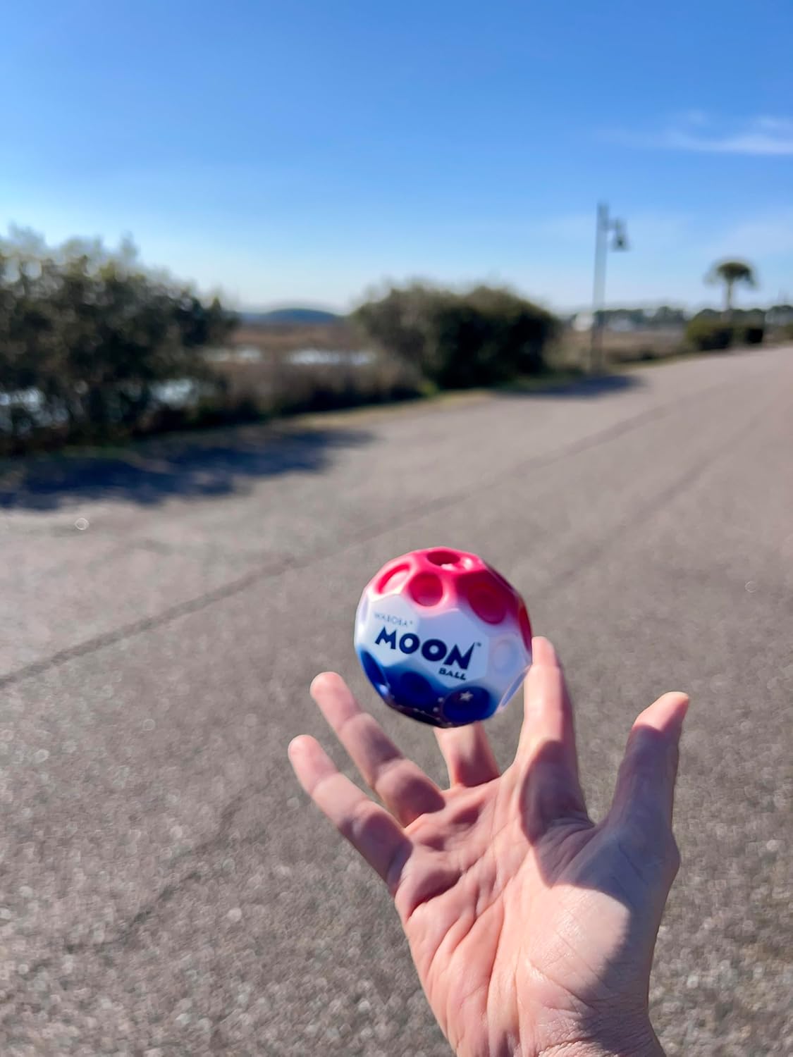 Waboba Moon Ball Hyper Bouncy Ball - Stars and Stripes USA