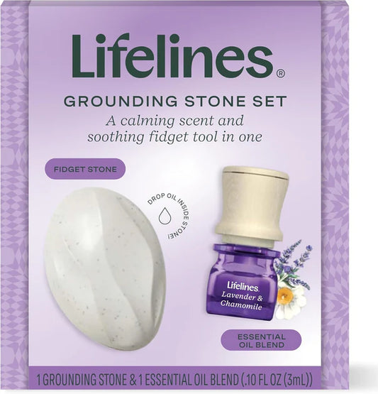 Lifelines® Grounding Stone & Oil Set - Lavender & Chamomile