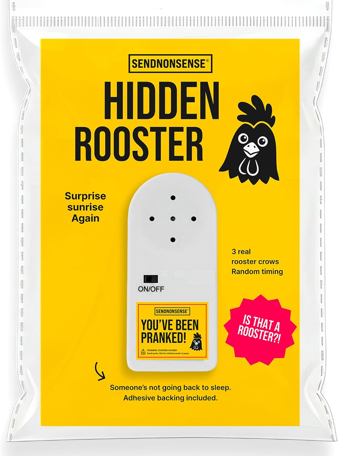 Hidden Rooster Prank Device – Realistic Crowing Gag Gift