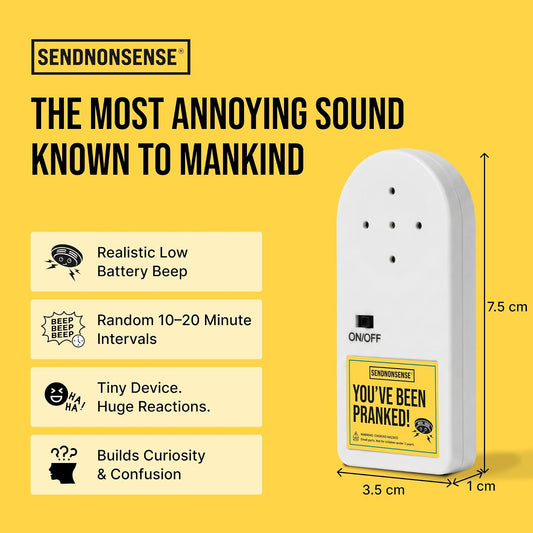 Hidden Low Battery Beep – Realistic Beeping Prank Device
