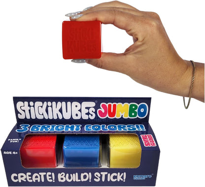 StikiKubes Jumbo 3-Pack (Red, Yellow, Blue)