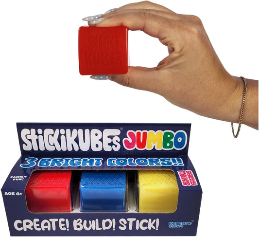 StikiKubes Jumbo 3-Pack (Red, Yellow, Blue)