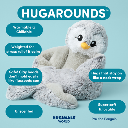 Hugimals Hugaround - Pax Weighted Penguin Plush