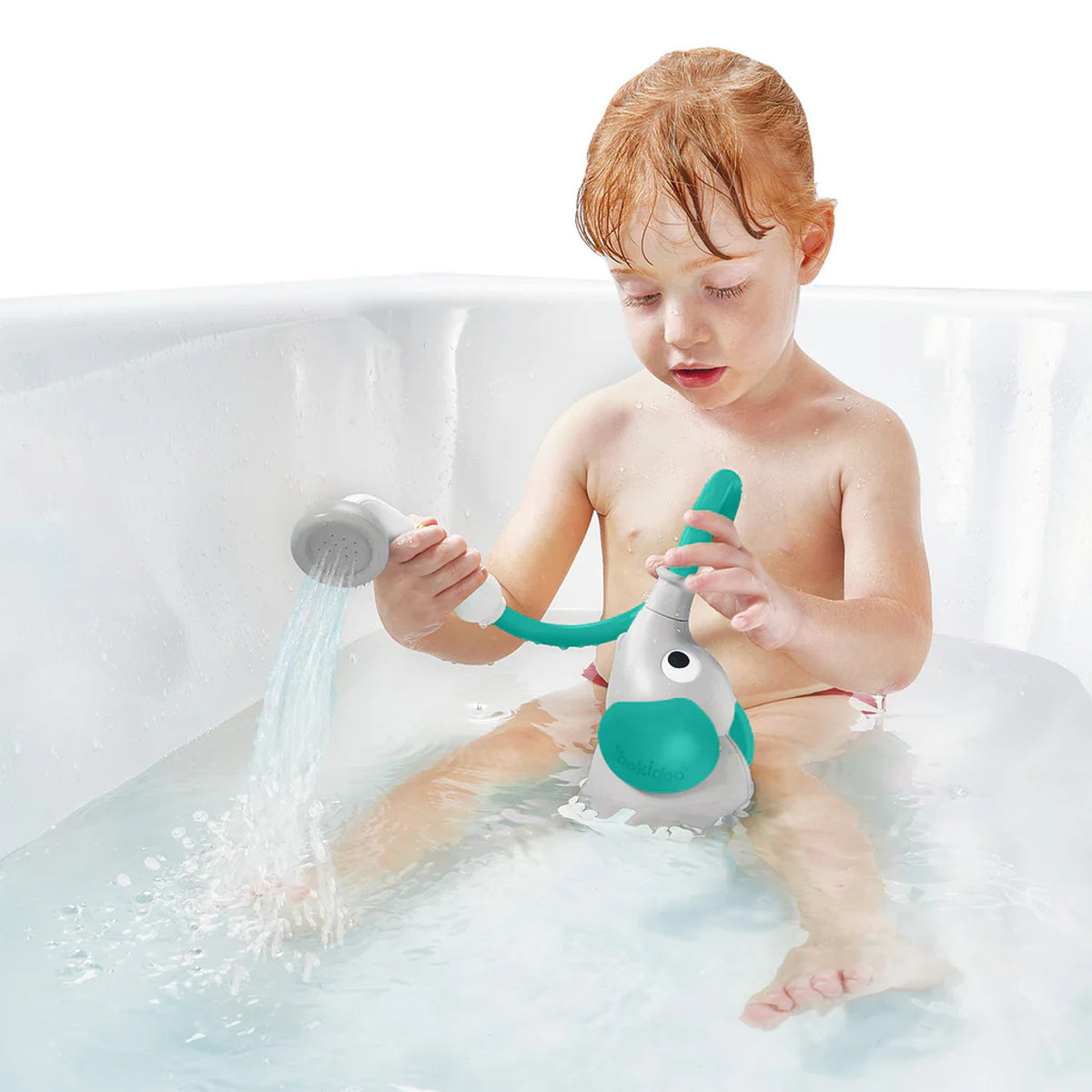 Yookidoo Elephant Baby Bath Shower Head - Turquoise