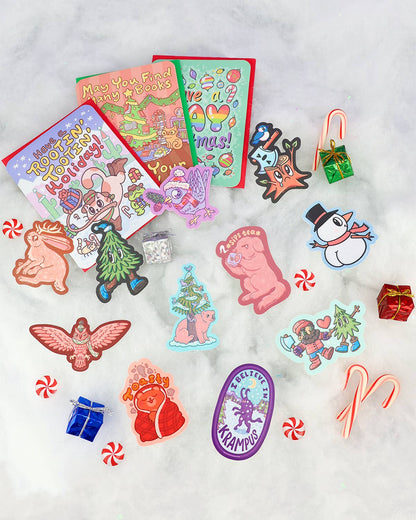 Mooning Snowman, Booty, Snow, Holiday, Vinyl Sticker