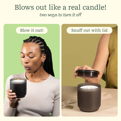 Flameless Candle Diffuser -  Frosted Charcoal