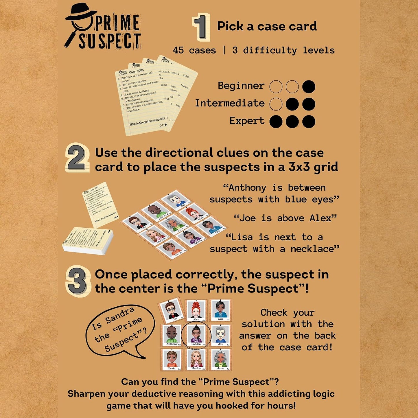 Prime Suspect Logic Game