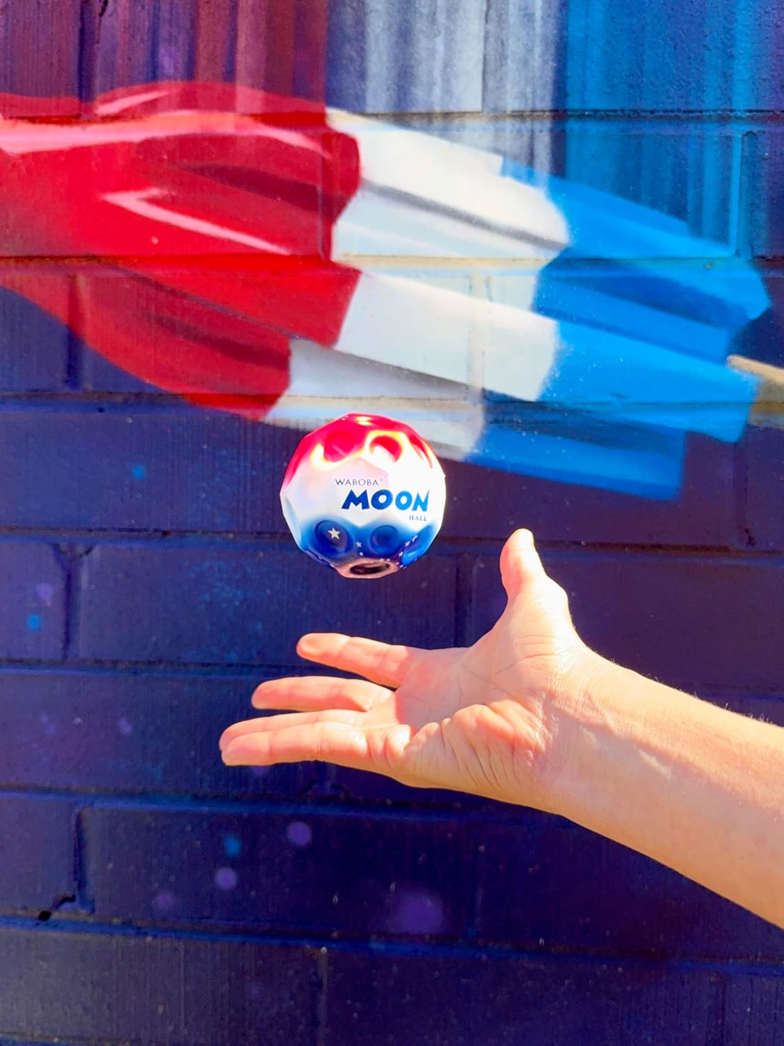 Waboba Moon Ball Hyper Bouncy Ball - Stars and Stripes USA