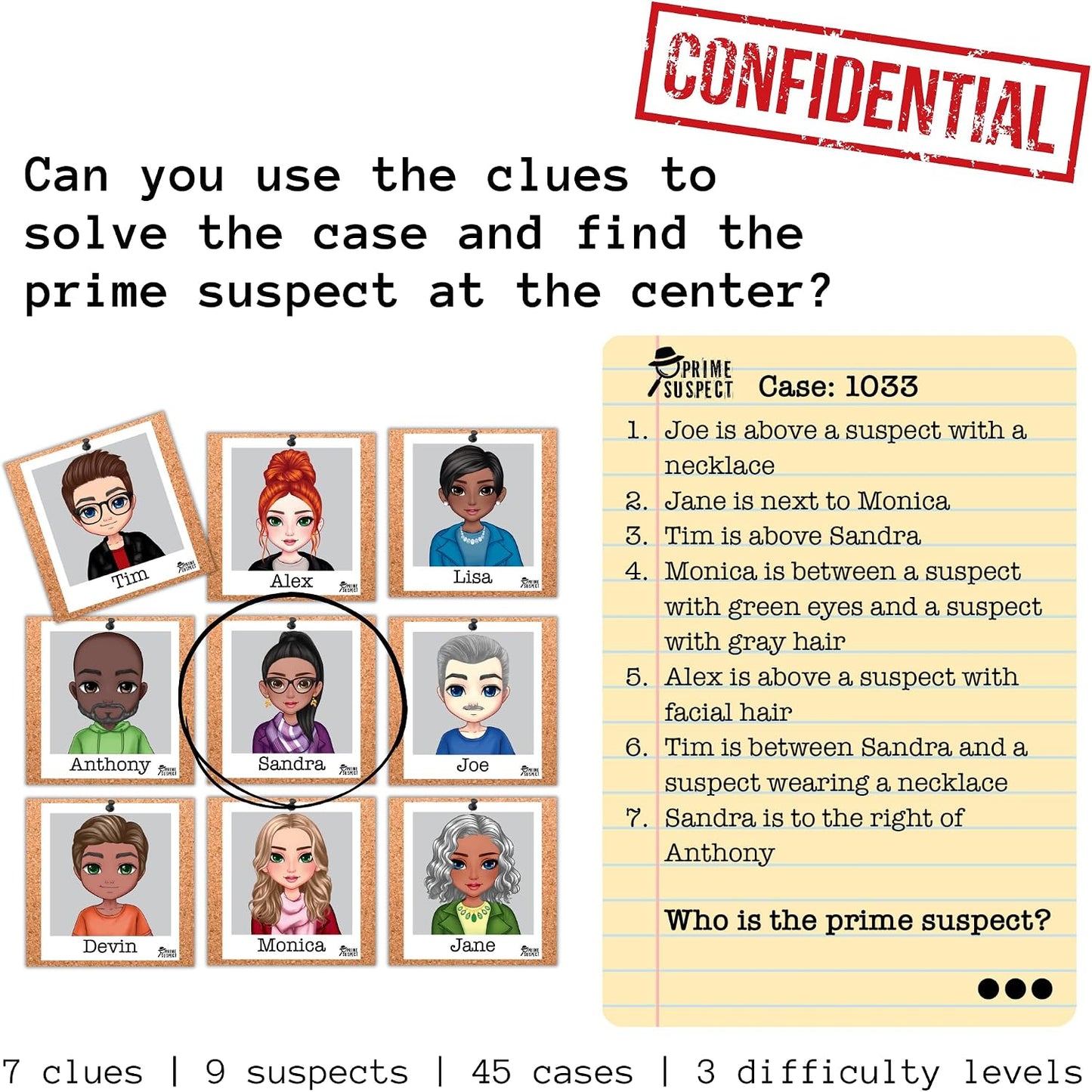 Prime Suspect Logic Game