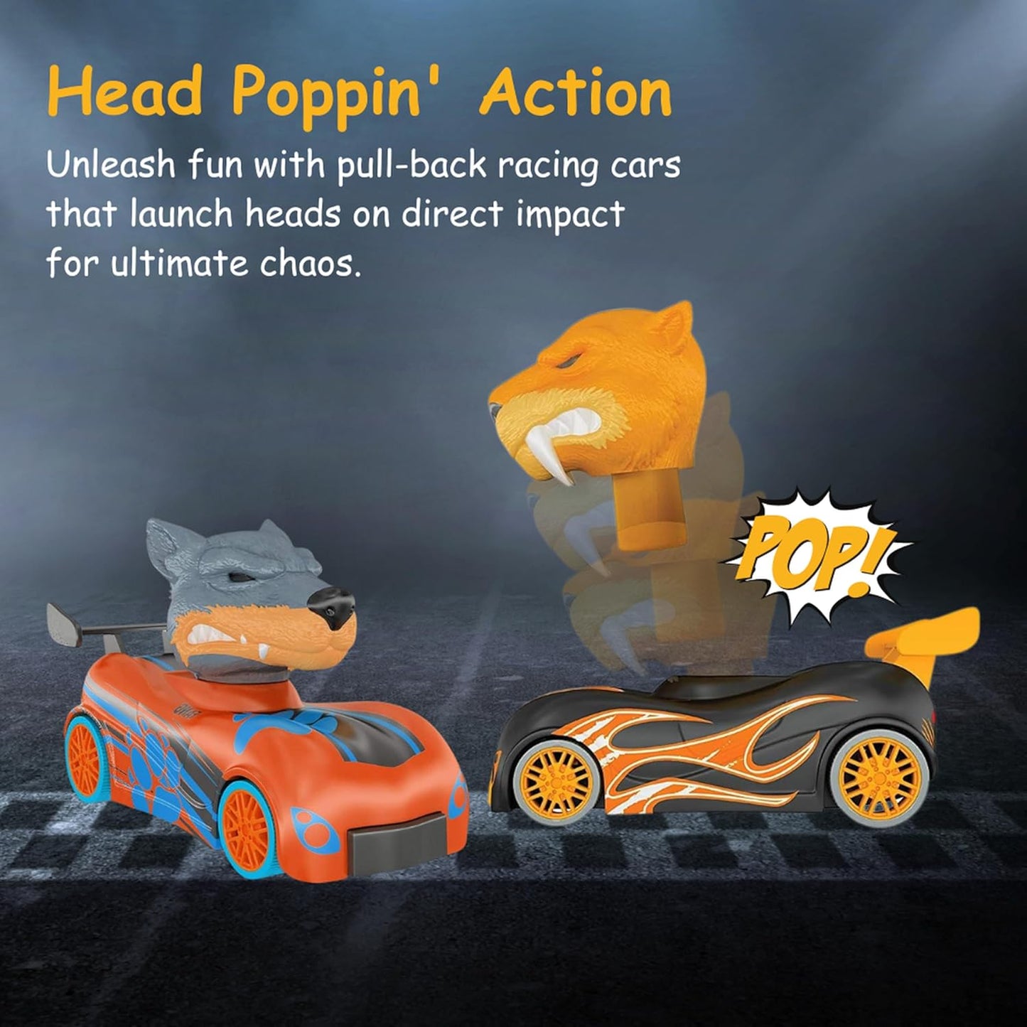 Knuckle-Headz Head Poppin' Car (Bulldog)