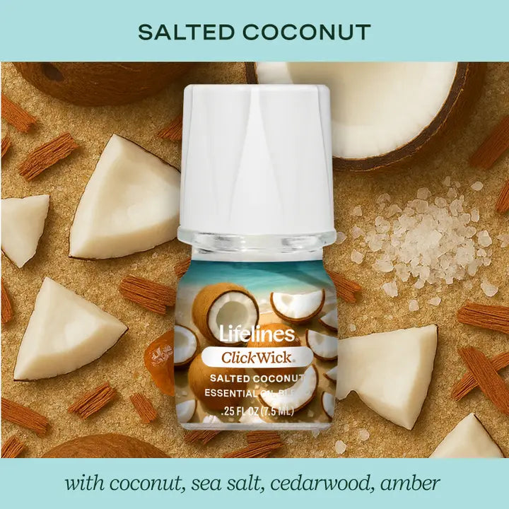 Lifelines® ClickWick™ Salted Coconut Refill - For Candle/Plant/Shower Diffusers