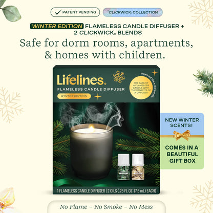 Lifelines® Flameless Candle Diffuser - Winter with 2 ClickWicks