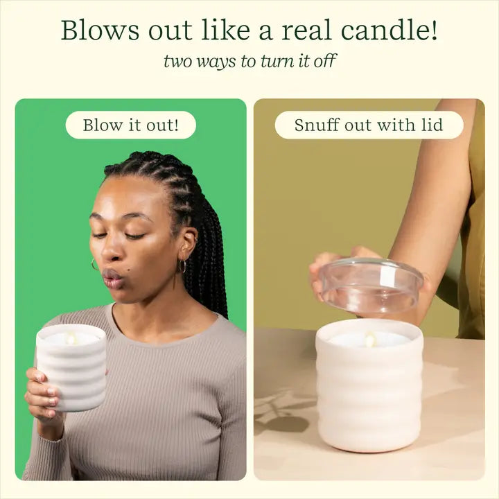 Flameless Candle Diffuser - Bubble (Cream)