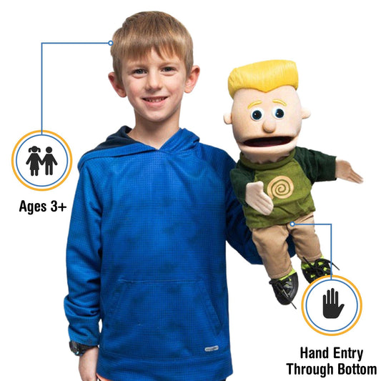 Silly Puppets Eddie, Peach Skin (14")